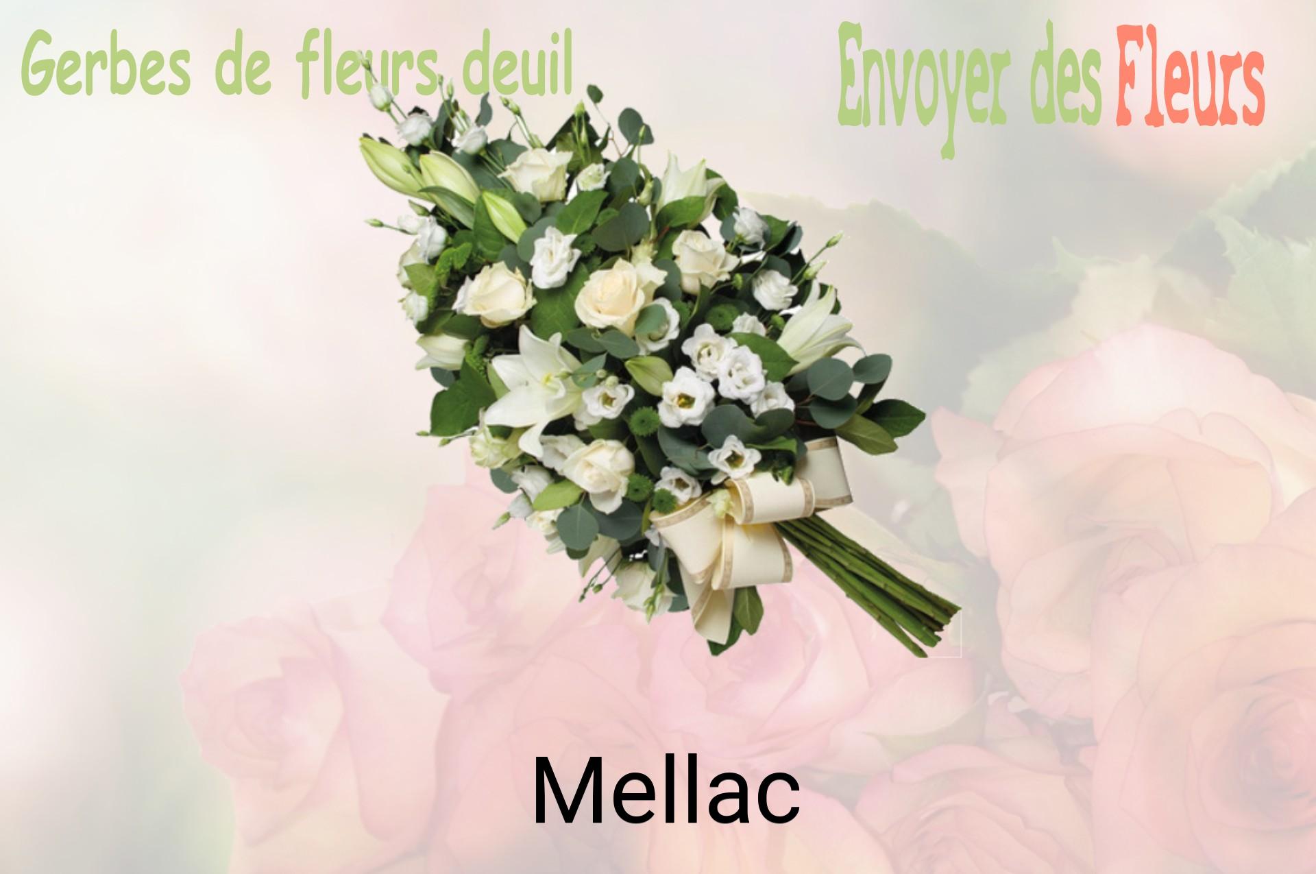 Gerbe de fleurs de deuil livrée à Mellac